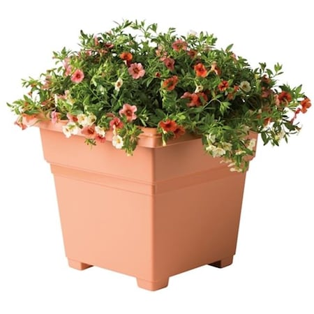 Book Publishing Co Novelty 18 in. 5gal Square tub & Patio Planter terra Cotta GR45513